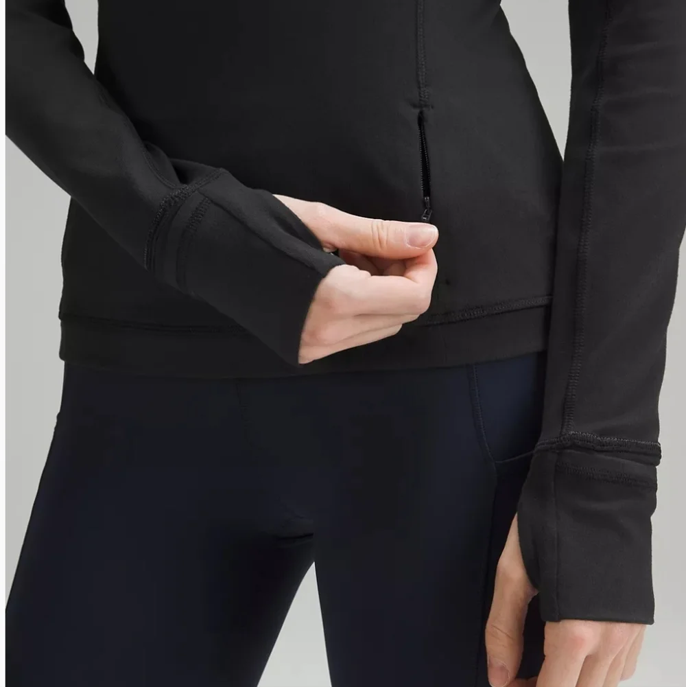 Lululemon Athletica Black It's Rulu Long Sleeve Top size 10 Running Black NWT!